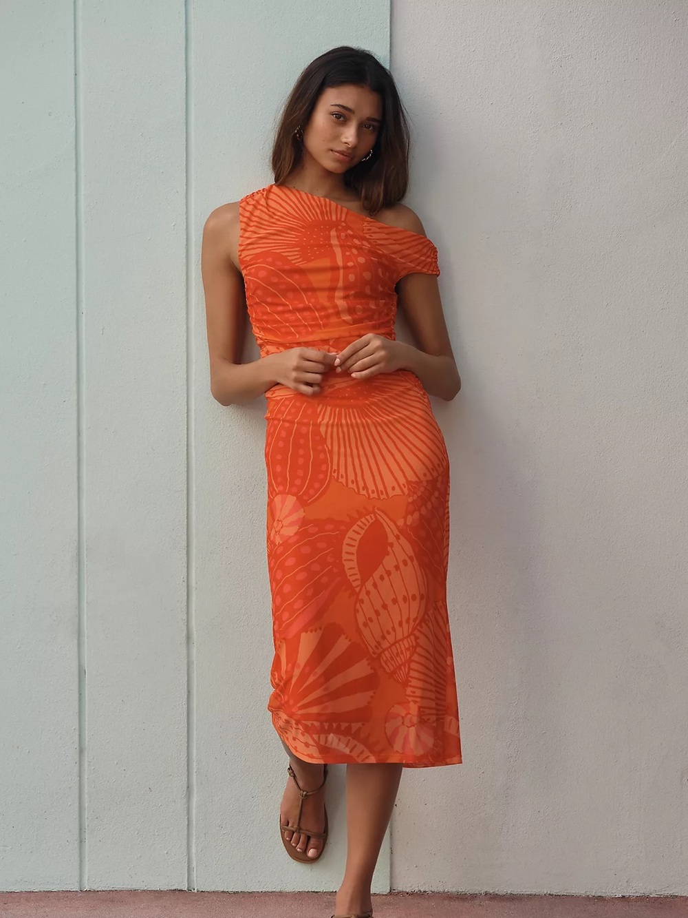 Farm Rio x Anthropologie Off-The-Shoulder Midi Dress